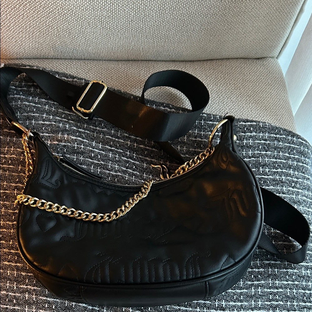 Juicy Couture Black and Gold Moon Crossbody Bag